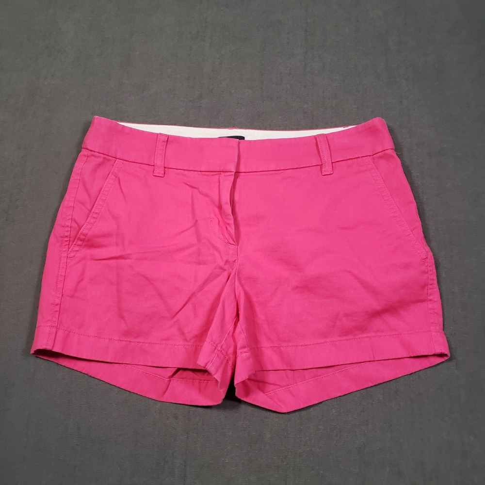 J.Crew Chino Shorts Womens 2 Pink Cotton Summer Casual H5616